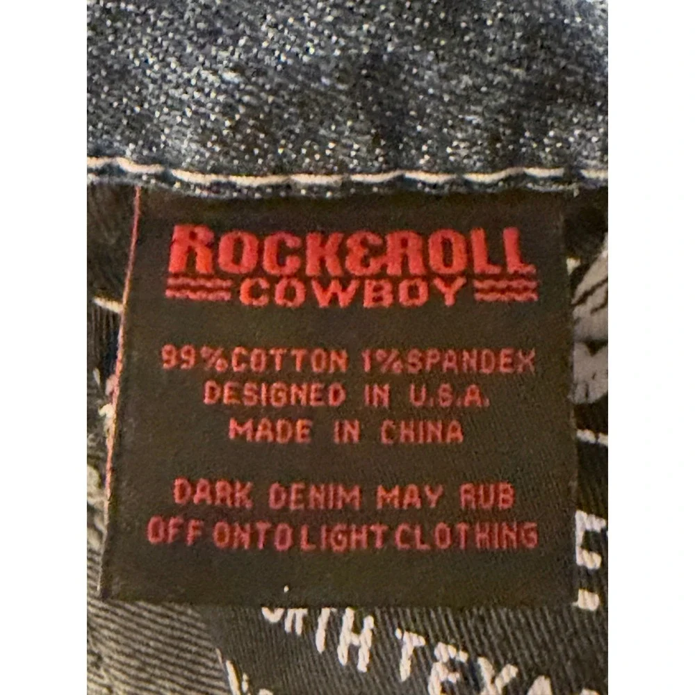 Rock and Roll Cowboy Revolver Slim Straight Leg‎ Jeans Blue 29x34 Western Stack
